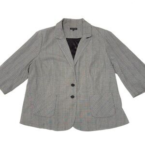 Universal Standard Gray Plaid Jacket